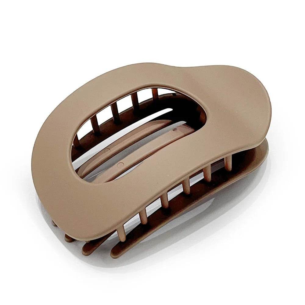 Leopard Matte Oval Hair Claw Clip – Curved Barrette for Women - CartRare