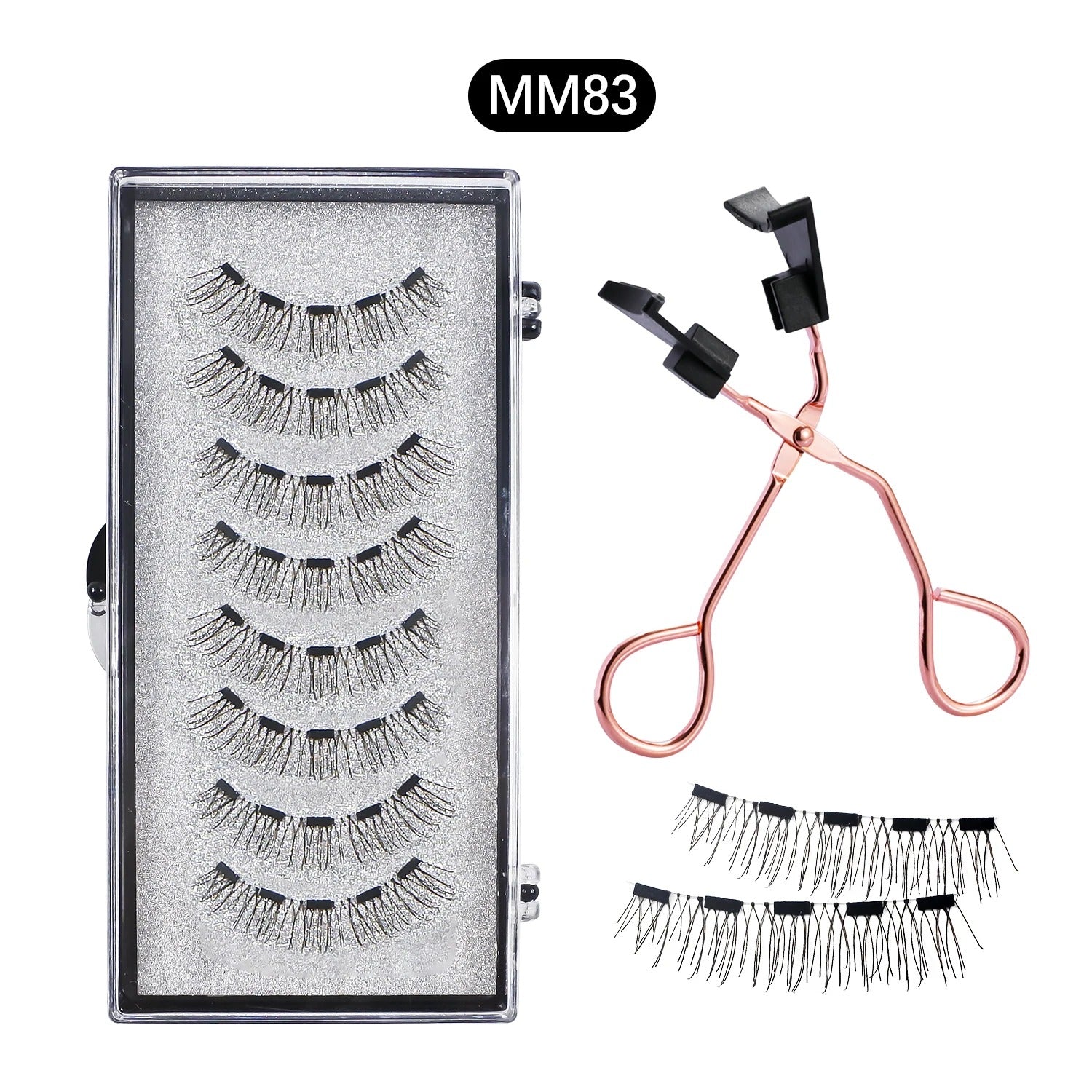 Magnetic 8Pcs Reusable Eyelashes with Applicator – No Glue, 5 Magnet Natural Look Lashes - CartRare
