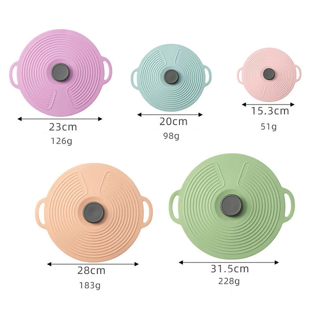 Silicone Fresh-Keeping Anti-Spill Lid – Leak-Proof, Dust-Proof, Reusable Food & Pot Cover for Kitchen Use - CartRare