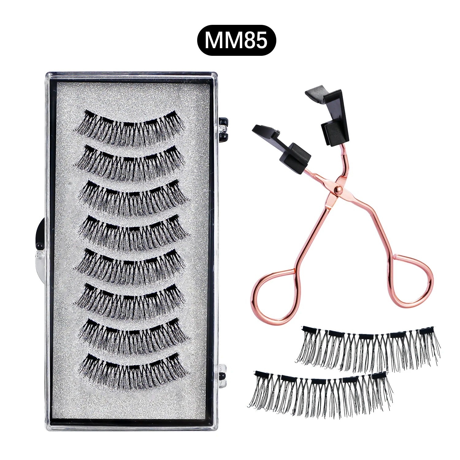 Magnetic 8Pcs Reusable Eyelashes with Applicator – No Glue, 5 Magnet Natural Look Lashes - CartRare
