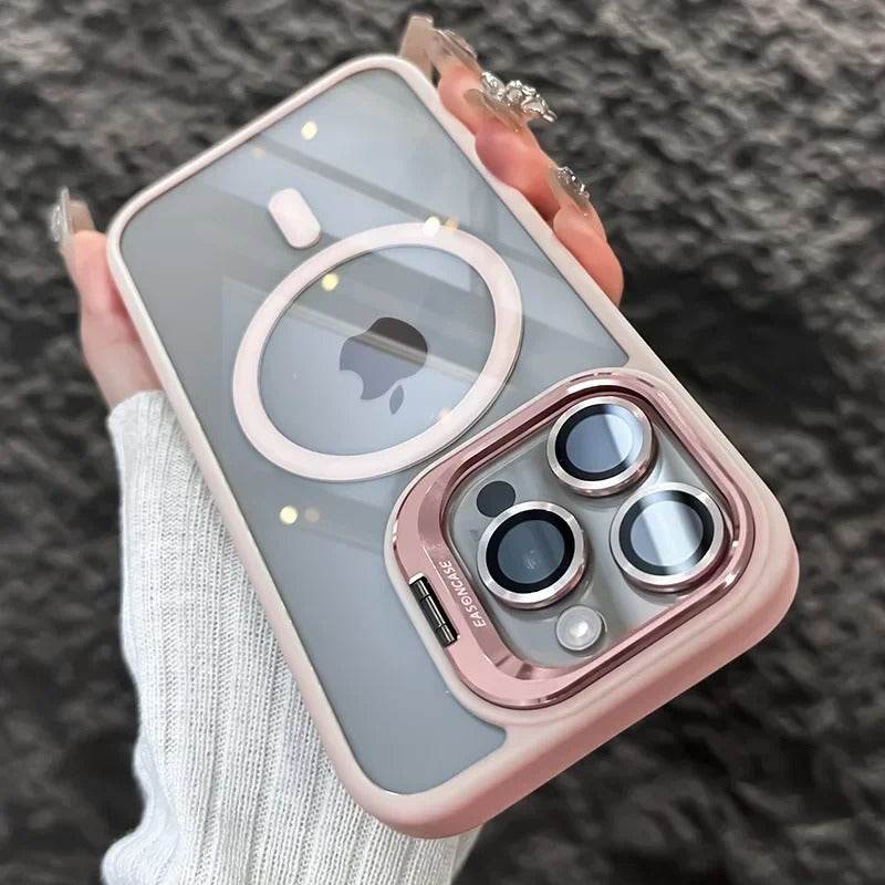 Luxury Magnetic Shockproof iPhone Case with Stand and Lens Protection - CartRare