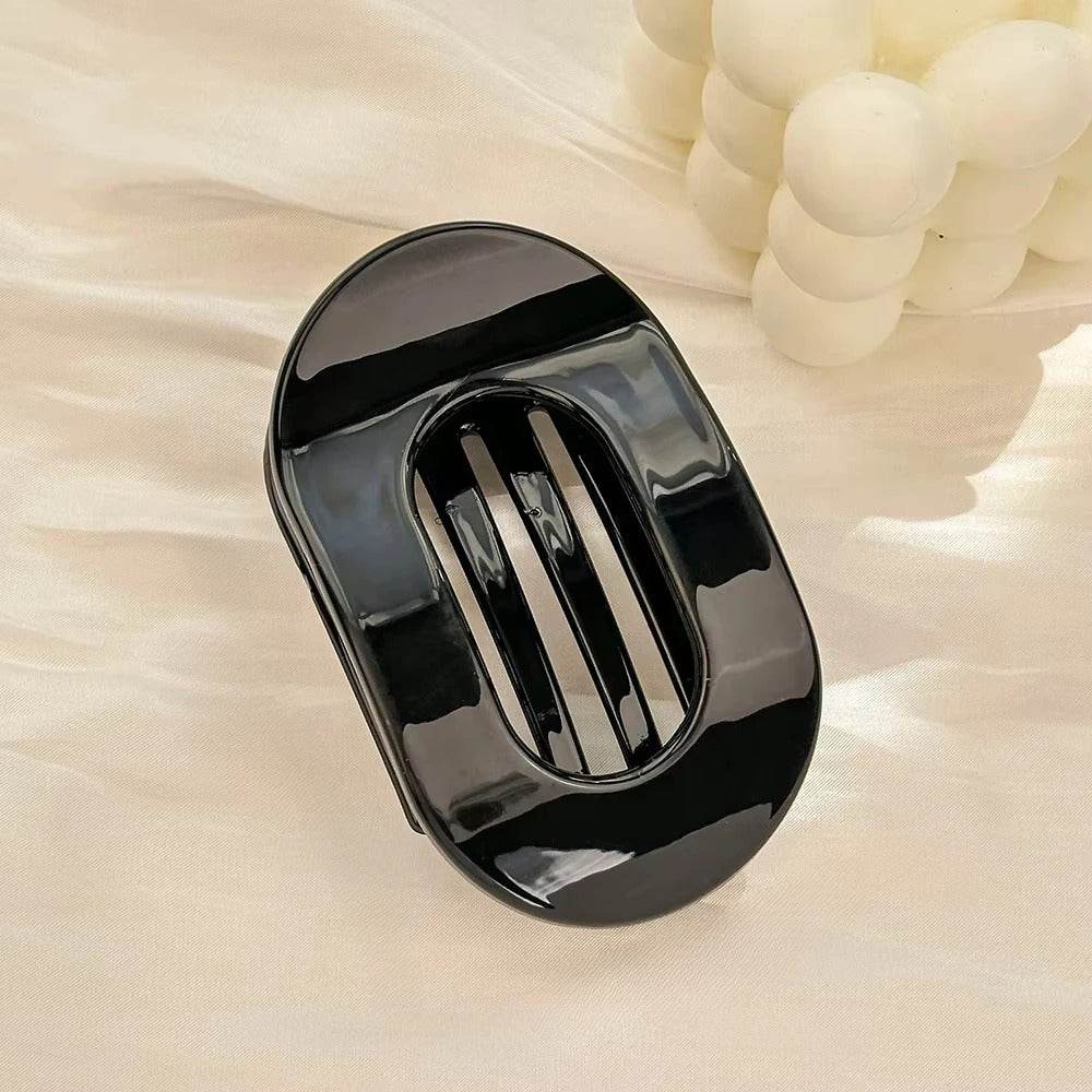 Leopard Matte Oval Hair Claw Clip – Curved Barrette for Women - CartRare