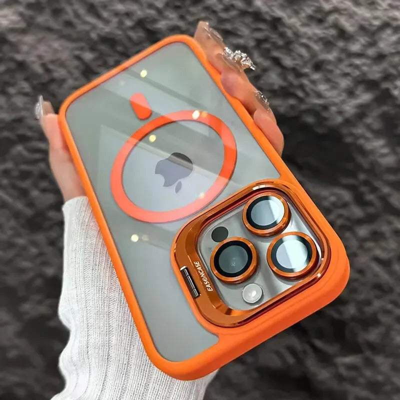 Luxury Magnetic Shockproof iPhone Case with Stand and Lens Protection - CartRare