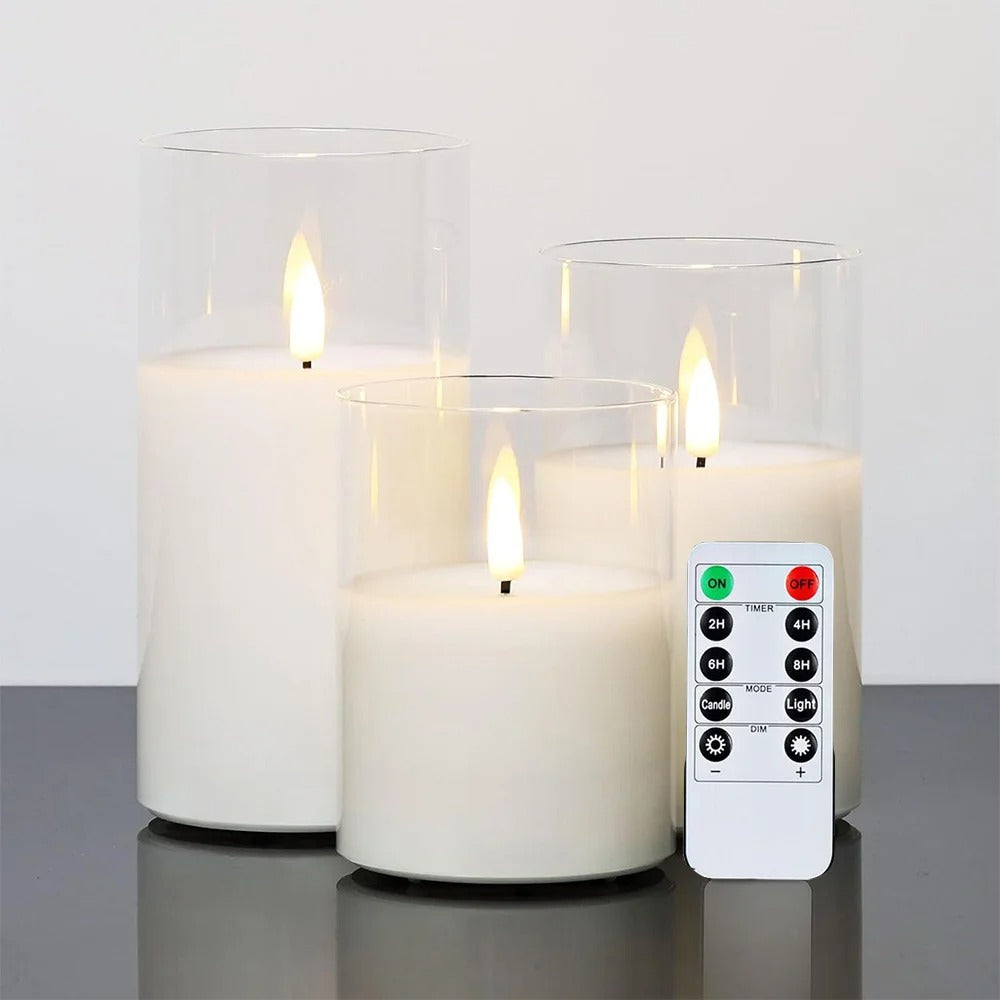 Aurora Glow Flicker Candles with remote - CartRare