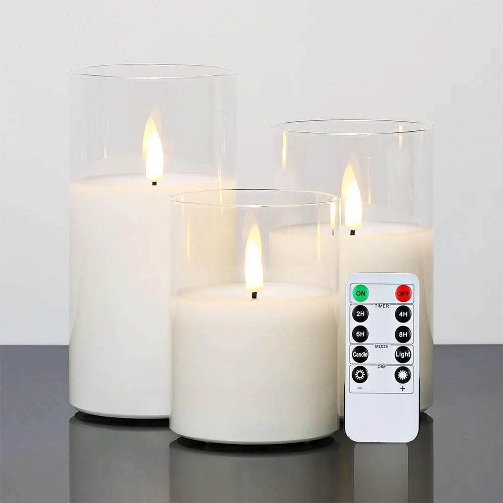 Aurora Glow Flicker Candles with remote - CartRare