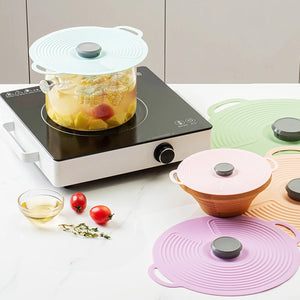 Silicone Fresh-Keeping Anti-Spill Lid – Leak-Proof, Dust-Proof, Reusable Food & Pot Cover for Kitchen Use
