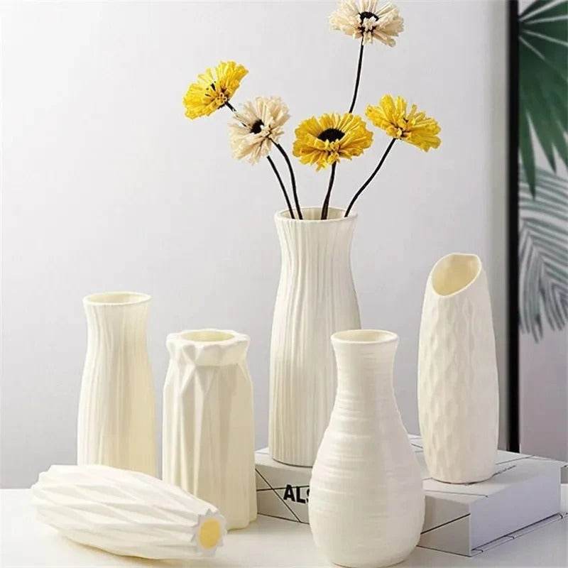 1pc Nordic Plastic Vase Simple Small Fresh Flower Pot - CartRare