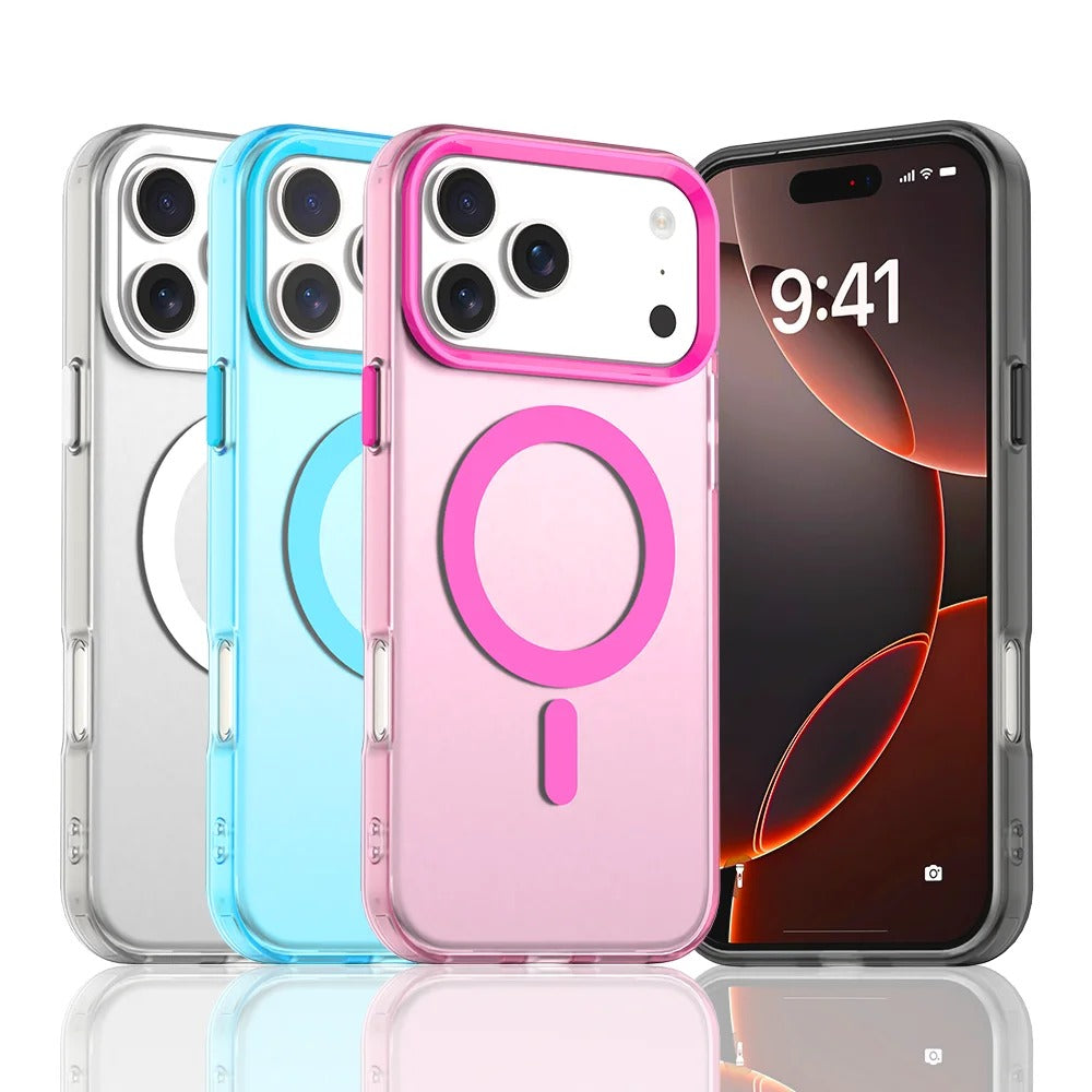 Luxury Magnetic Candy Case for iPhone 17 Pro, 17 Pro Max – Soft Skin Feel with Wireless Charging Support
