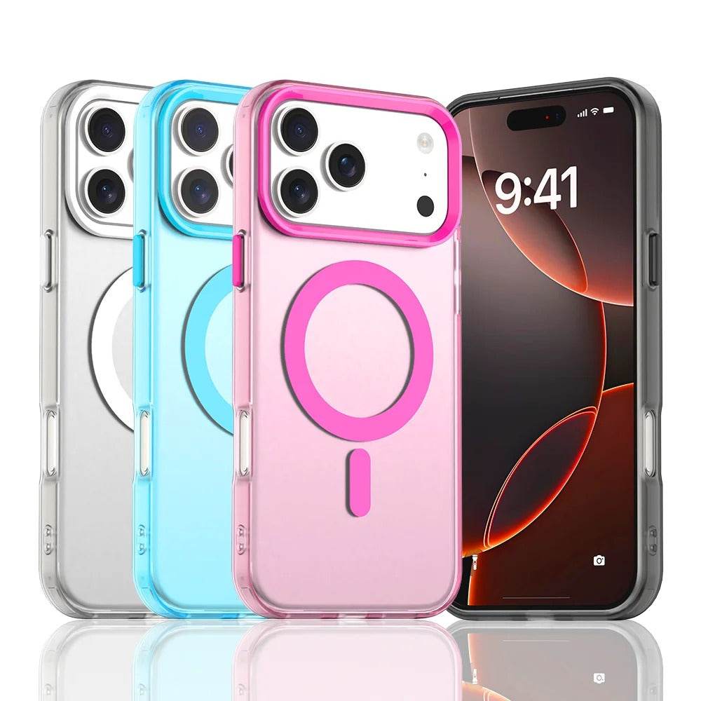 Luxury Magnetic Candy Case for iPhone 17 Pro, 17 Pro Max – Soft Skin Feel with Wireless Charging Support - CartRare