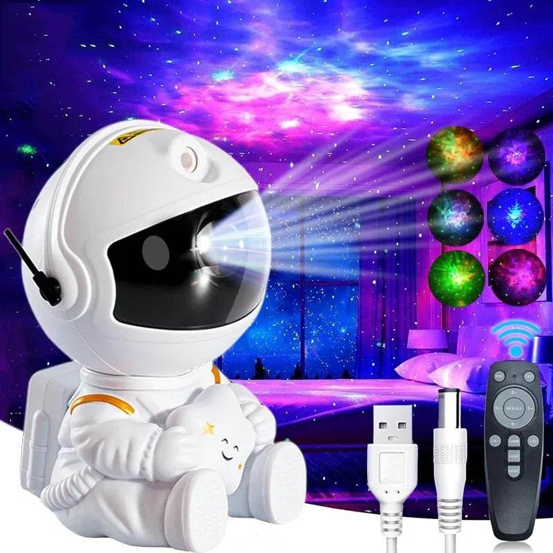 Galaxy Star Astronaut Projector Night Light – LED Nebula Sky Lamp for Kids & Adults, Bedroom & Room Decoration, Ideal Gift for Holidays or Birthdays - CartRare
