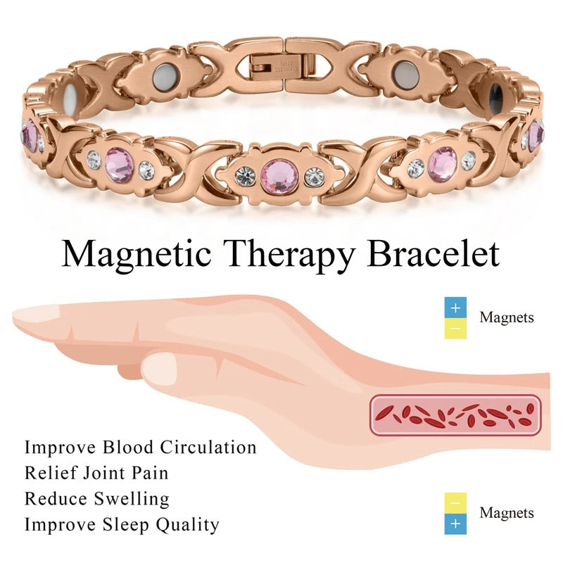 Women's Magnetic Therapy Bracelet for Pain Relief & Wellness - Stylish & Comfortable - CartRare