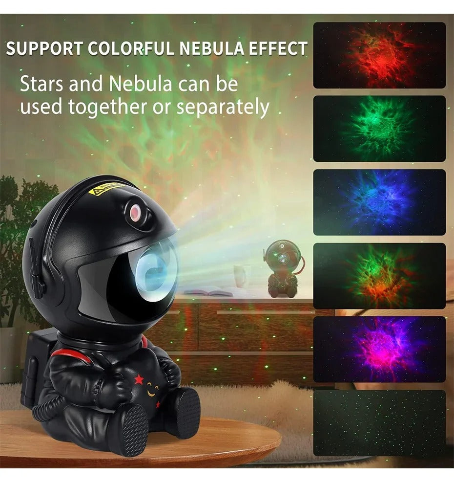 Galaxy Star Astronaut Projector Night Light – LED Nebula Sky Lamp for Kids & Adults, Bedroom & Room Decoration, Ideal Gift for Holidays or Birthdays - CartRare