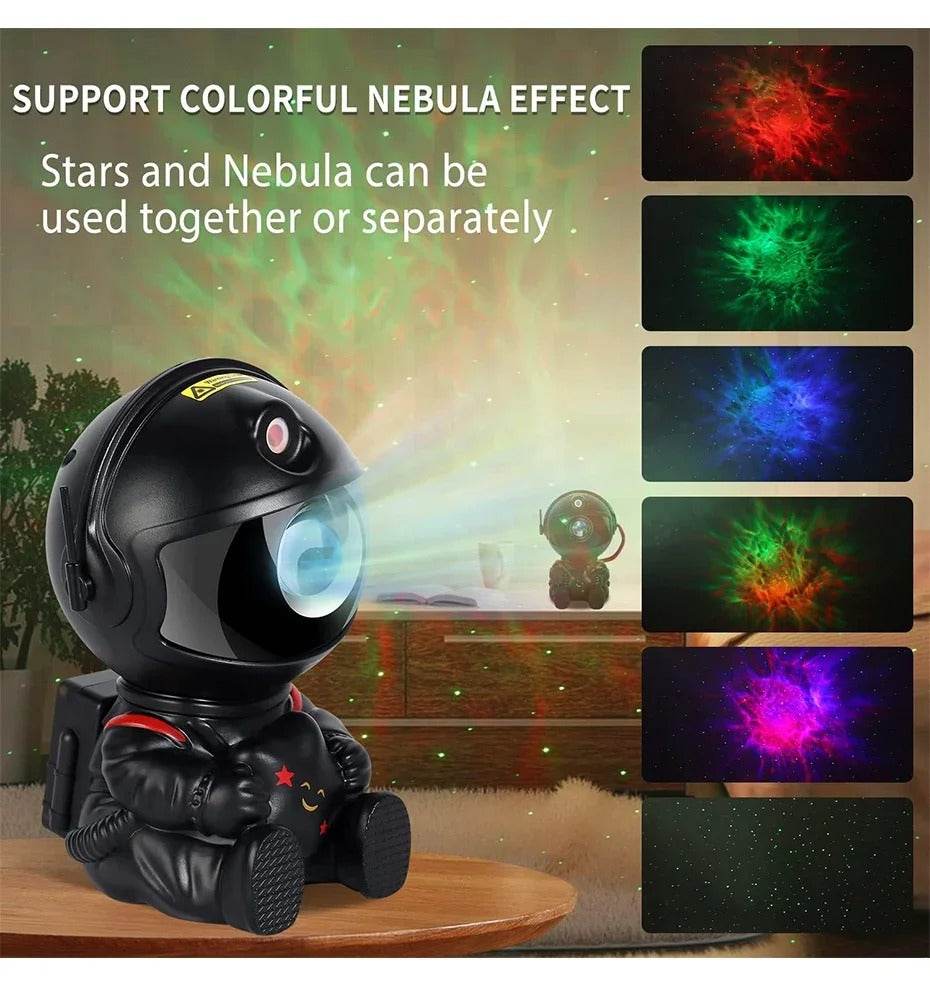 Galaxy Star Astronaut Projector Night Light – LED Nebula Sky Lamp for Kids & Adults, Bedroom & Room Decoration, Ideal Gift for Holidays or Birthdays - CartRare