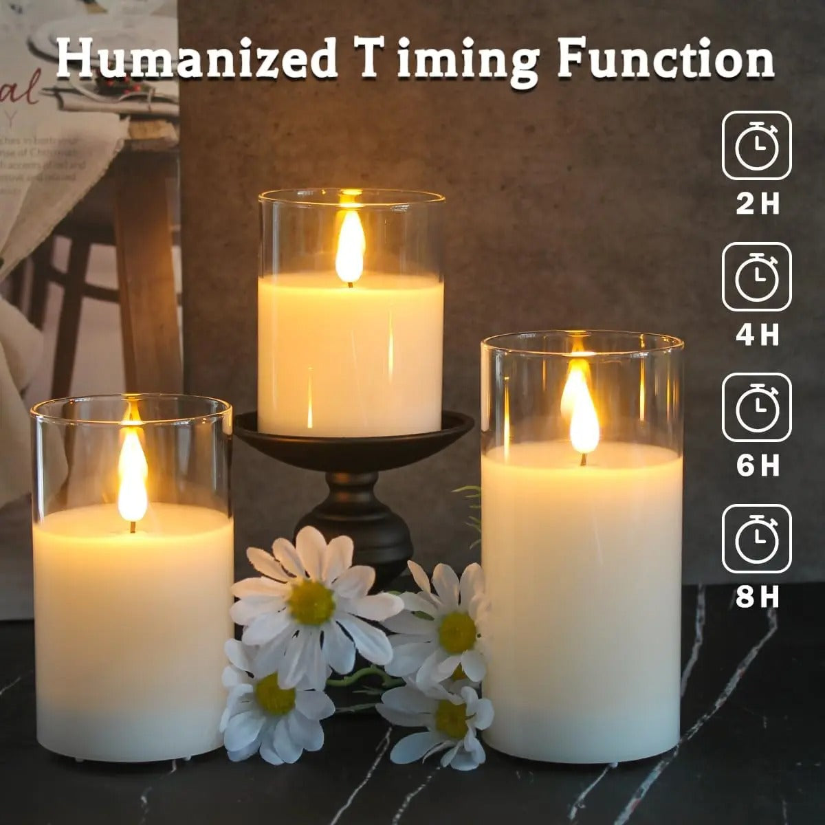 Aurora Glow Flicker Candles with remote - CartRare
