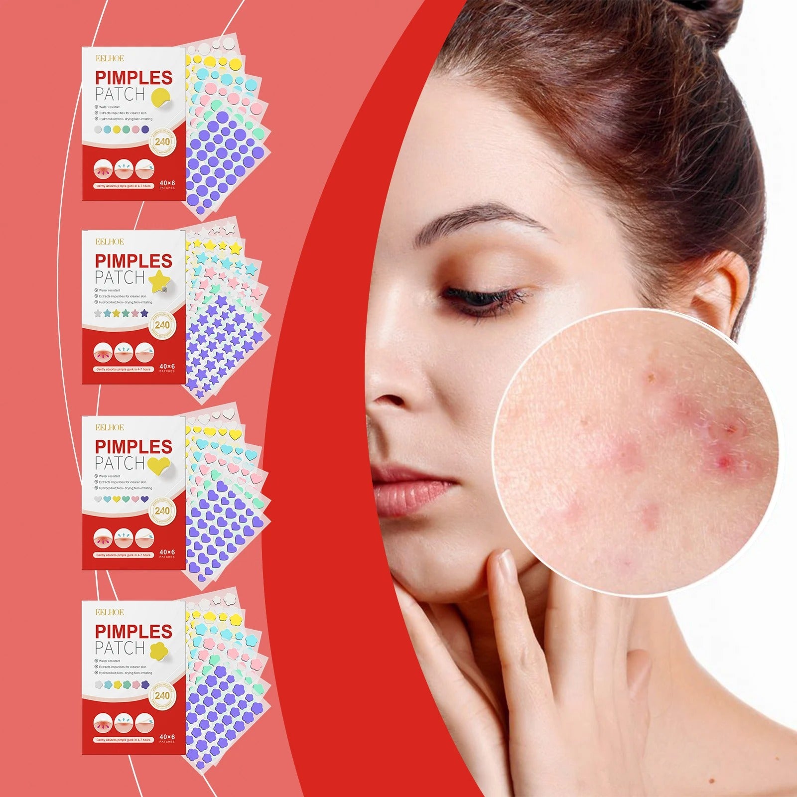 Pimple Patch Acne Dots Heart, Star, Flower & Round Shapes - CartRare