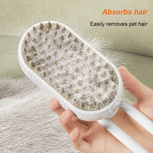 3-in-1 Electric Pet Brush – Steam Cleaner, Hair Remover & Massager for Dogs & Cats - CartRare