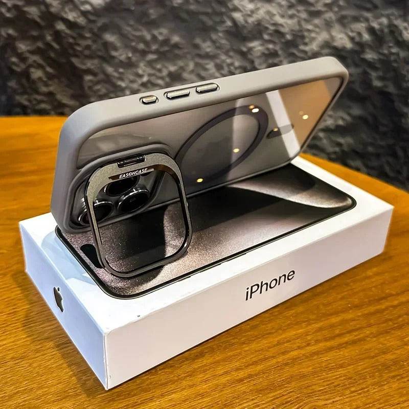 Luxury Magnetic Shockproof iPhone Case with Stand and Lens Protection - CartRare
