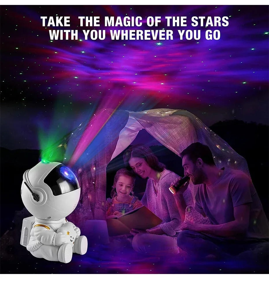 Galaxy Star Astronaut Projector Night Light – LED Nebula Sky Lamp for Kids & Adults, Bedroom & Room Decoration, Ideal Gift for Holidays or Birthdays - CartRare