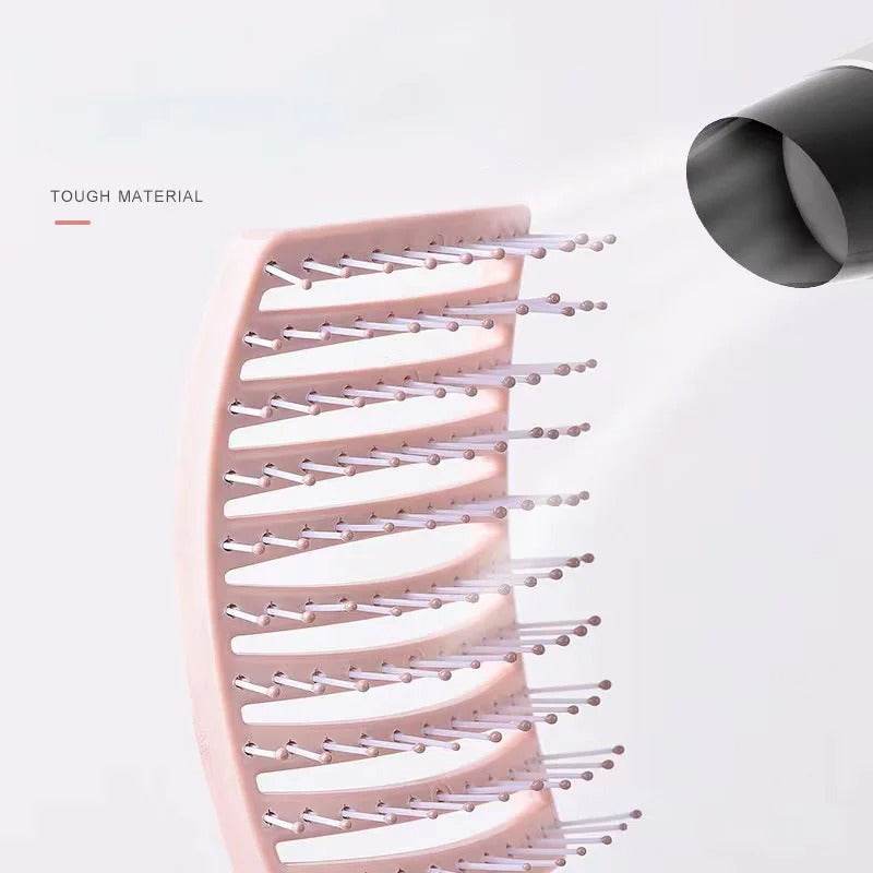 1 Piece Nylon Women's Curly Hair Comb – Heat & Moisture Resistant Scalp Massage & Styling Tool - CartRare