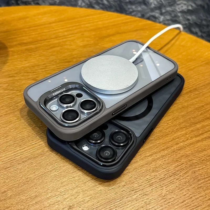 Luxury Magnetic Shockproof iPhone Case with Stand and Lens Protection - CartRare