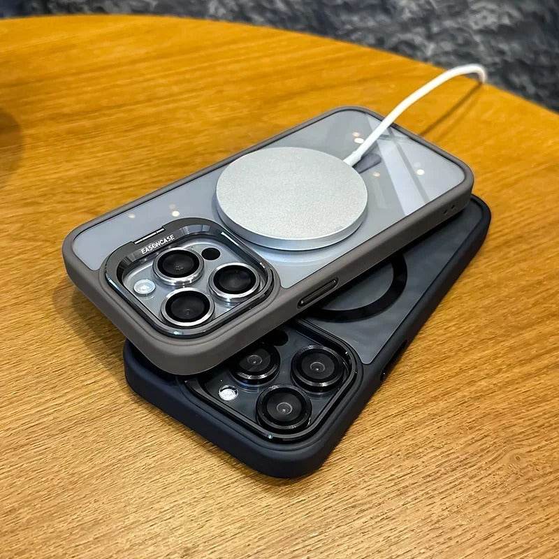 Luxury Magnetic Shockproof iPhone Case with Stand and Lens Protection - CartRare