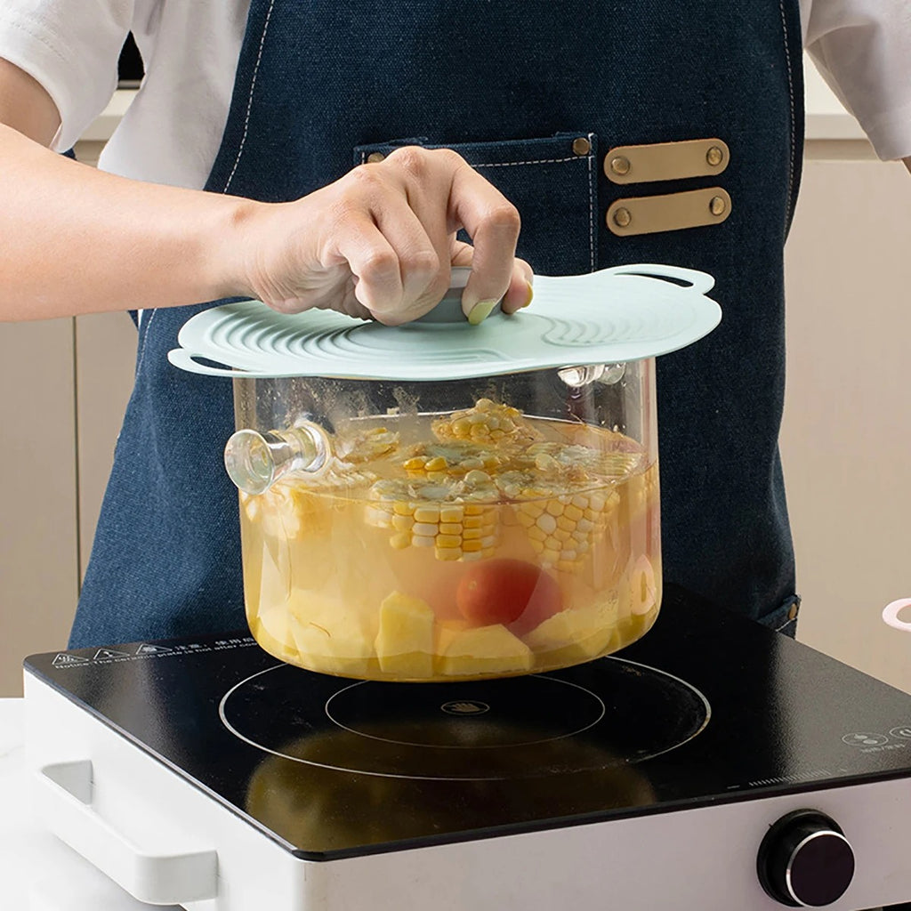 Silicone Fresh-Keeping Anti-Spill Lid – Leak-Proof, Dust-Proof, Reusable Food & Pot Cover for Kitchen Use - CartRare
