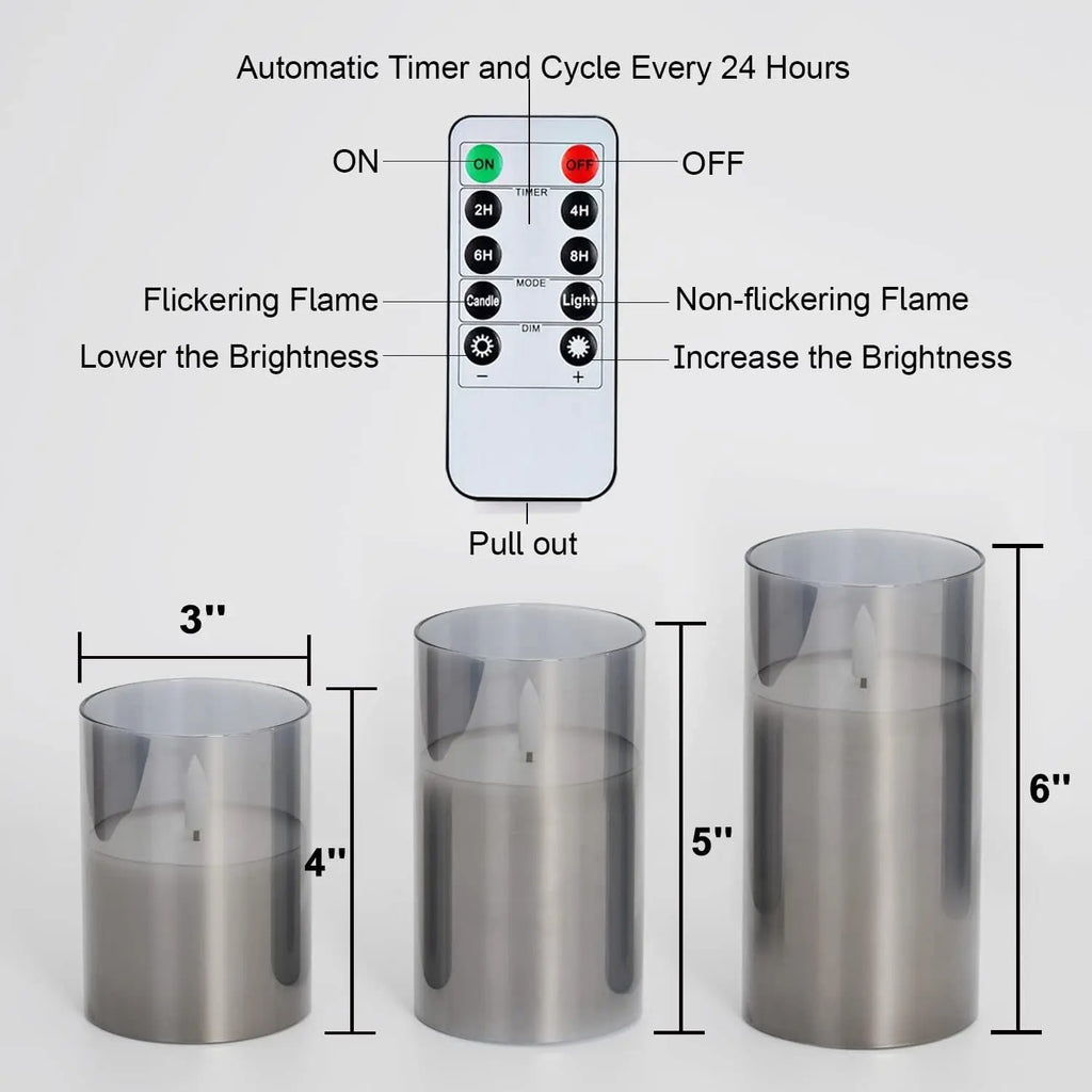 Aurora Glow Flicker Candles with remote - CartRare