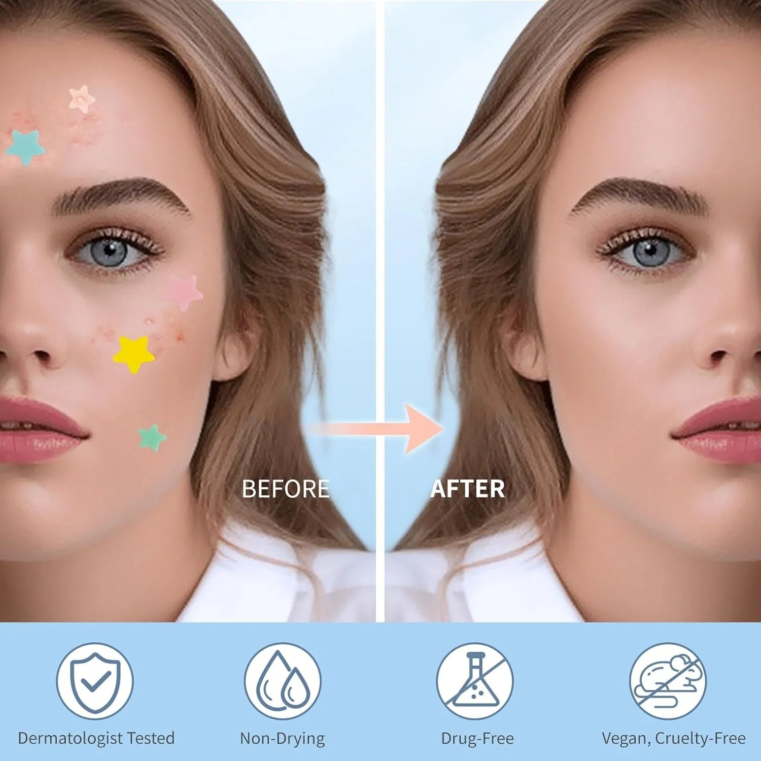 Pimple Patch Acne Dots Heart, Star, Flower & Round Shapes - CartRare