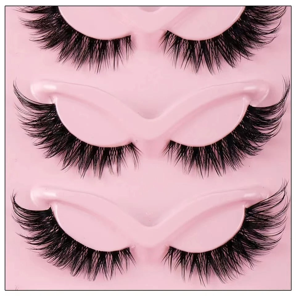 5 Pairs Cat Eye Faux Mink Lashes – Elongated, Fluffy False Eyelashes for Glam Makeup Look - CartRare