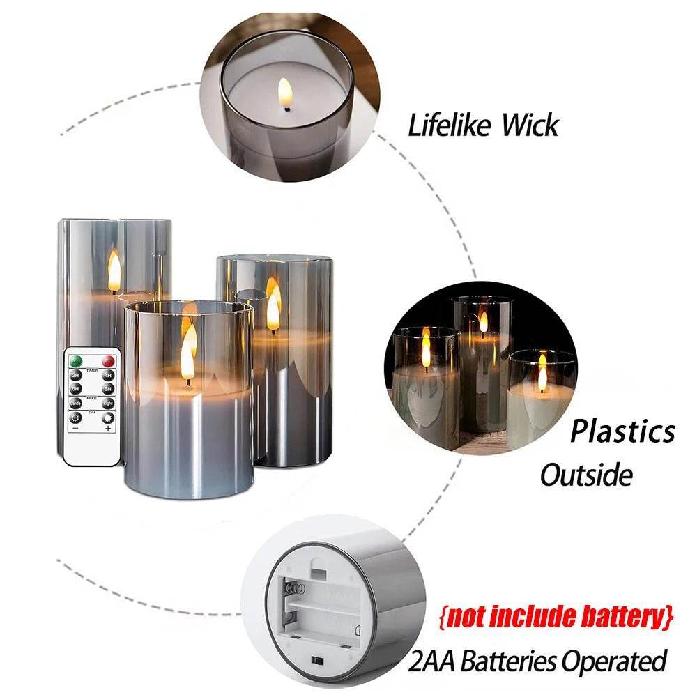 Aurora Glow Flicker Candles with remote - CartRare