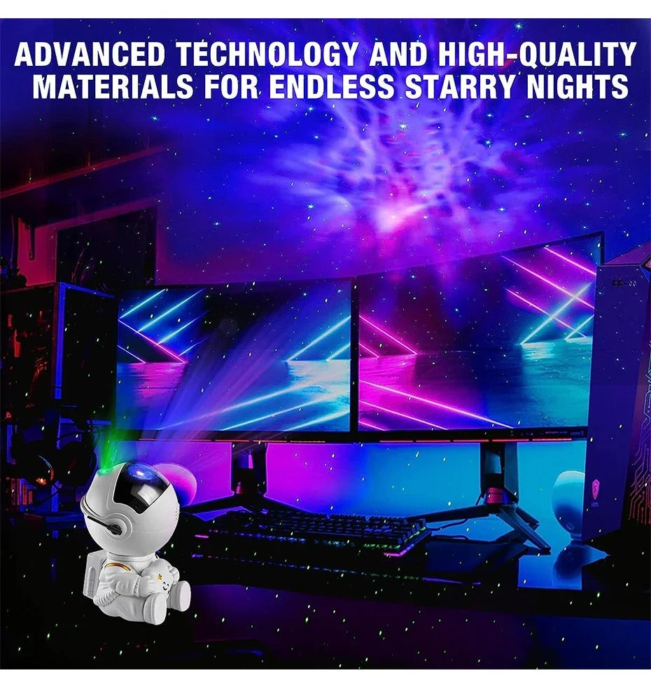 Galaxy Star Astronaut Projector Night Light – LED Nebula Sky Lamp for Kids & Adults, Bedroom & Room Decoration, Ideal Gift for Holidays or Birthdays - CartRare