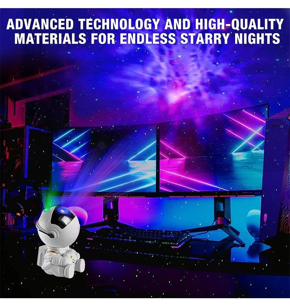 Galaxy Star Astronaut Projector Night Light – LED Nebula Sky Lamp for Kids & Adults, Bedroom & Room Decoration, Ideal Gift for Holidays or Birthdays - CartRare