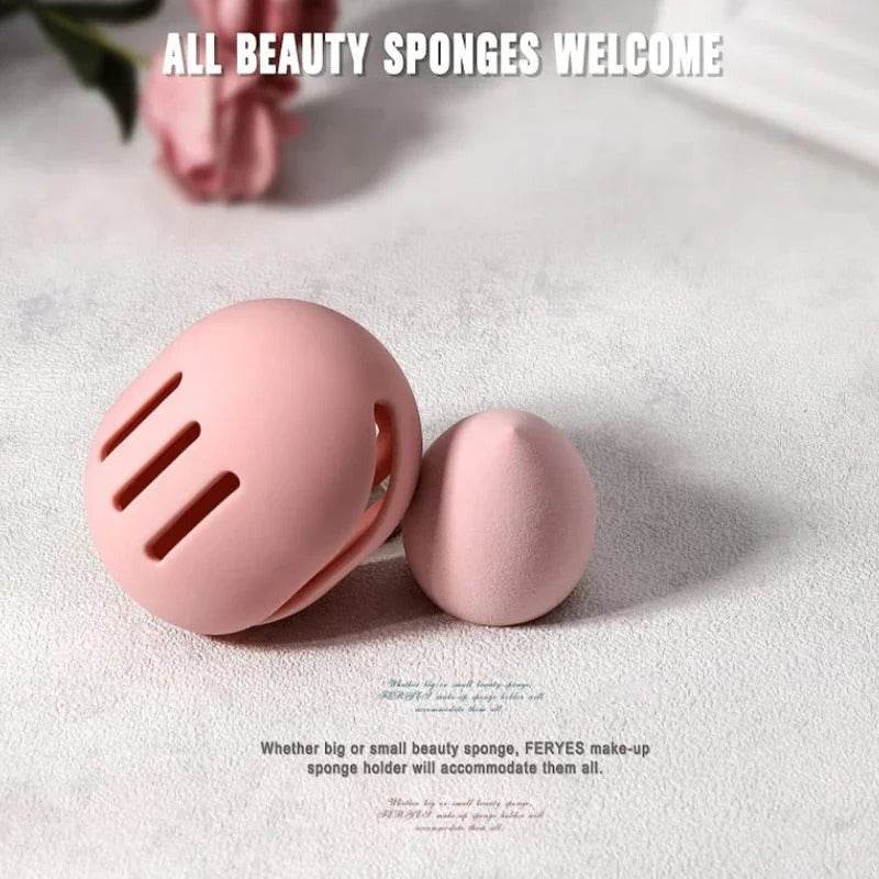 Silicone Makeup Sponge Holder – Eco-Friendly, Multi-Hole Beauty Blender Storage Case, Travel-Friendly Puff Organizer Box (1PC) - CartRare