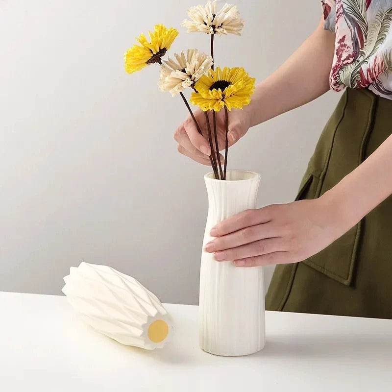 1pc Nordic Plastic Vase Simple Small Fresh Flower Pot - CartRare