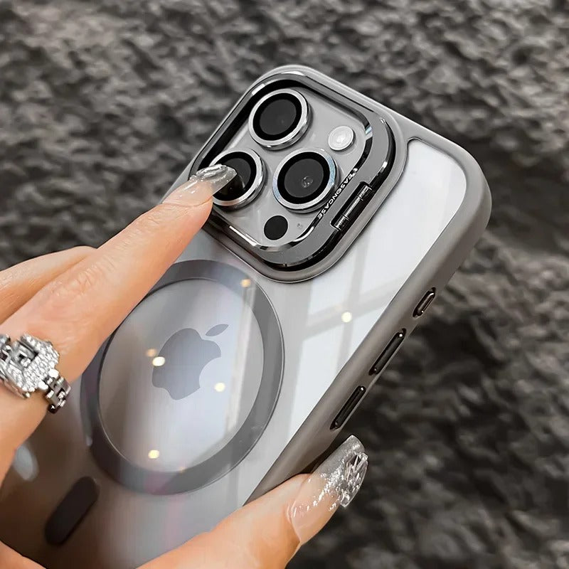 Luxury Magnetic Shockproof iPhone Case with Stand and Lens Protection - CartRare