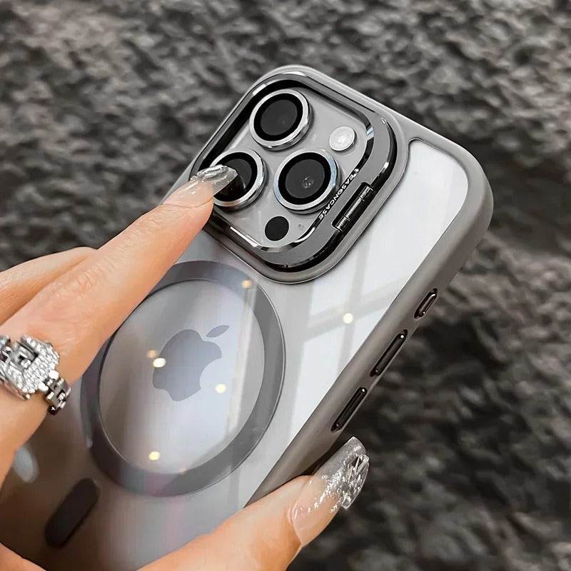 Luxury Magnetic Shockproof iPhone Case with Stand and Lens Protection - CartRare