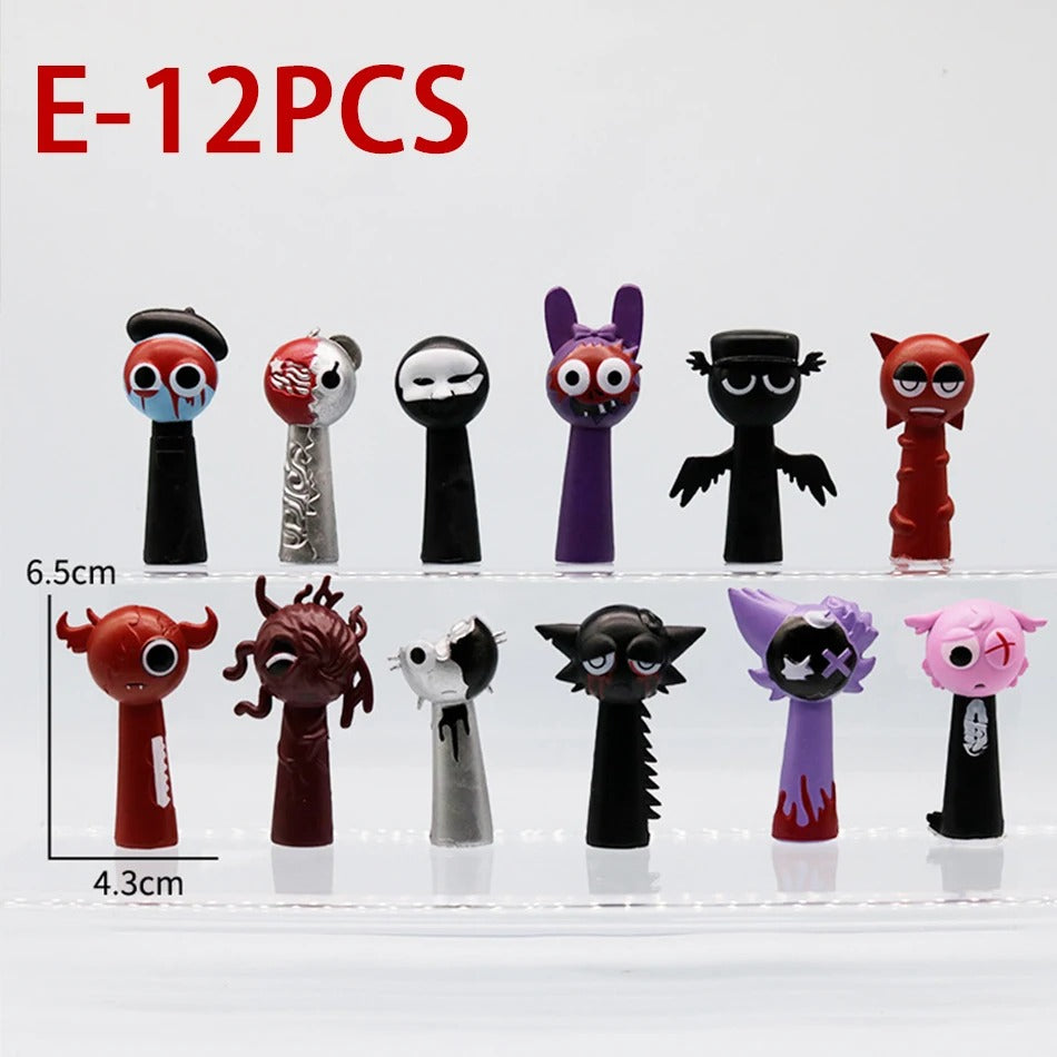 Funny Sprunki Action Figure Set – 12PCS Cartoon Toys Gift - CartRare