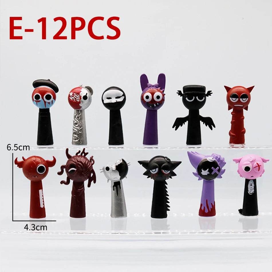 Funny Sprunki Action Figure Set – 12PCS Cartoon Toys Gift - CartRare