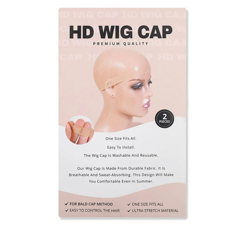 2PCS HD Transparent Wig Caps – Light Brown Nylon Lace Front for Women & Men - CartRare