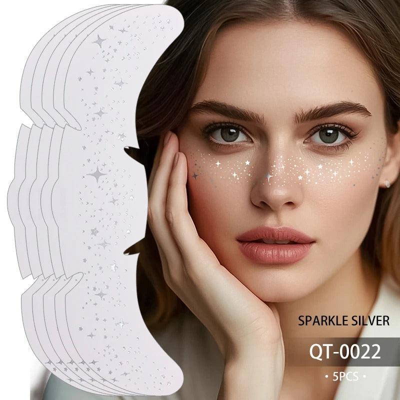 Glitter Freckle Patches – Sparkly Face Stickers for Instant Shimmer, Easy to Apply & Remove - CartRare