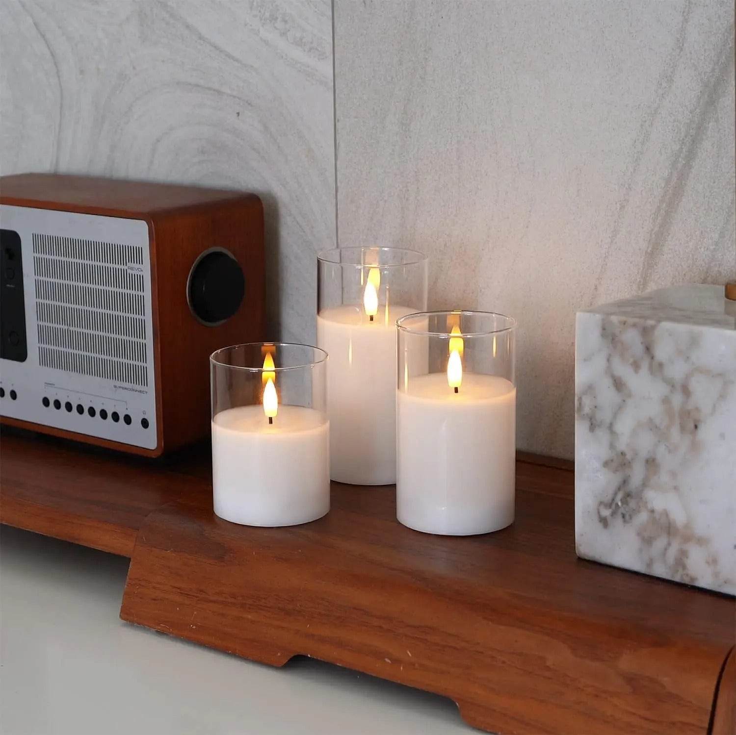 Aurora Glow Flicker Candles with remote - CartRare