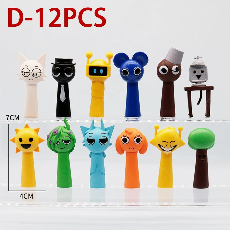 Funny Sprunki Action Figure Set – 12PCS Cartoon Toys Gift - CartRare
