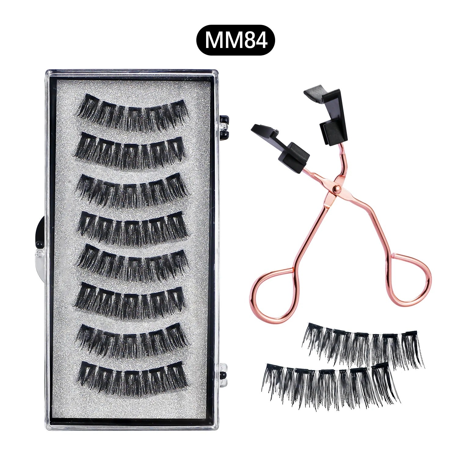 Magnetic 8Pcs Reusable Eyelashes with Applicator – No Glue, 5 Magnet Natural Look Lashes - CartRare
