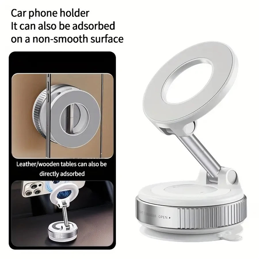 Magnetic Car Phone Mount – 360° Foldable Aluminum Holder - CartRare
