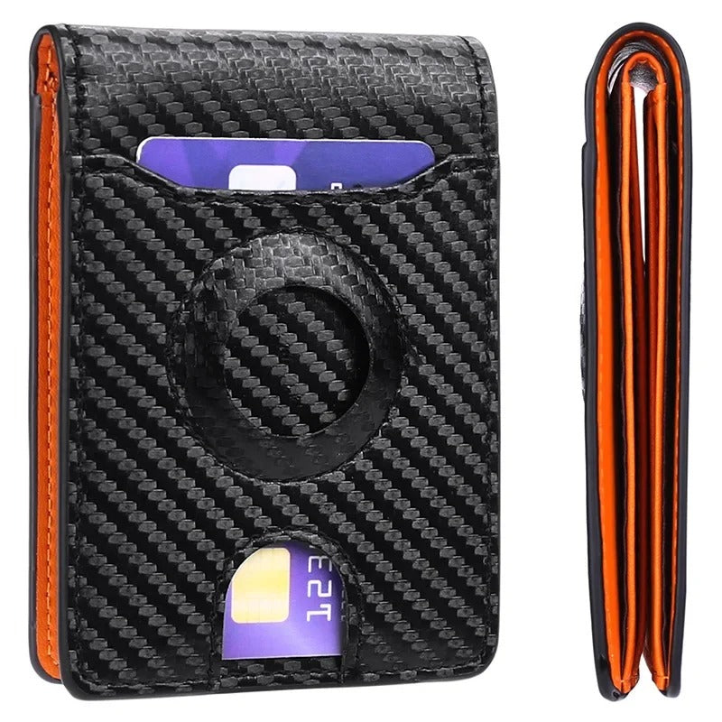 RFID Slim Card Holder Wallet for Dad, Husband, Son, Brother, Boyfriend – AirTag Slot, Father’s Day Gift - CartRare