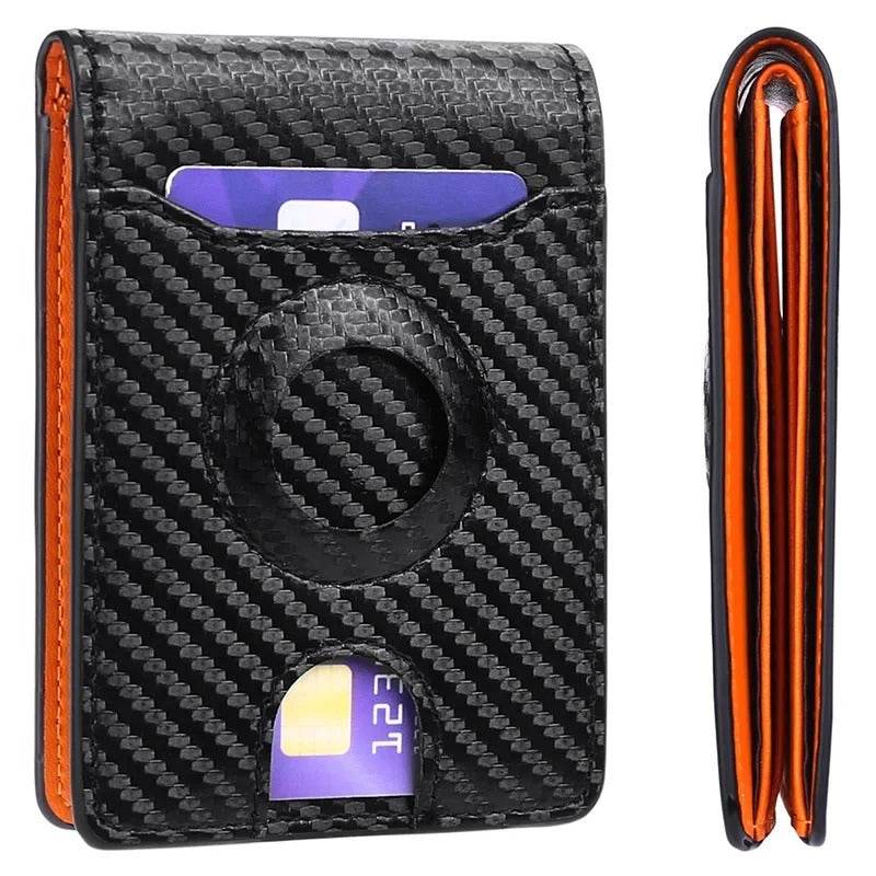 RFID Slim Card Holder Wallet for Dad, Husband, Son, Brother, Boyfriend – AirTag Slot, Father’s Day Gift - CartRare
