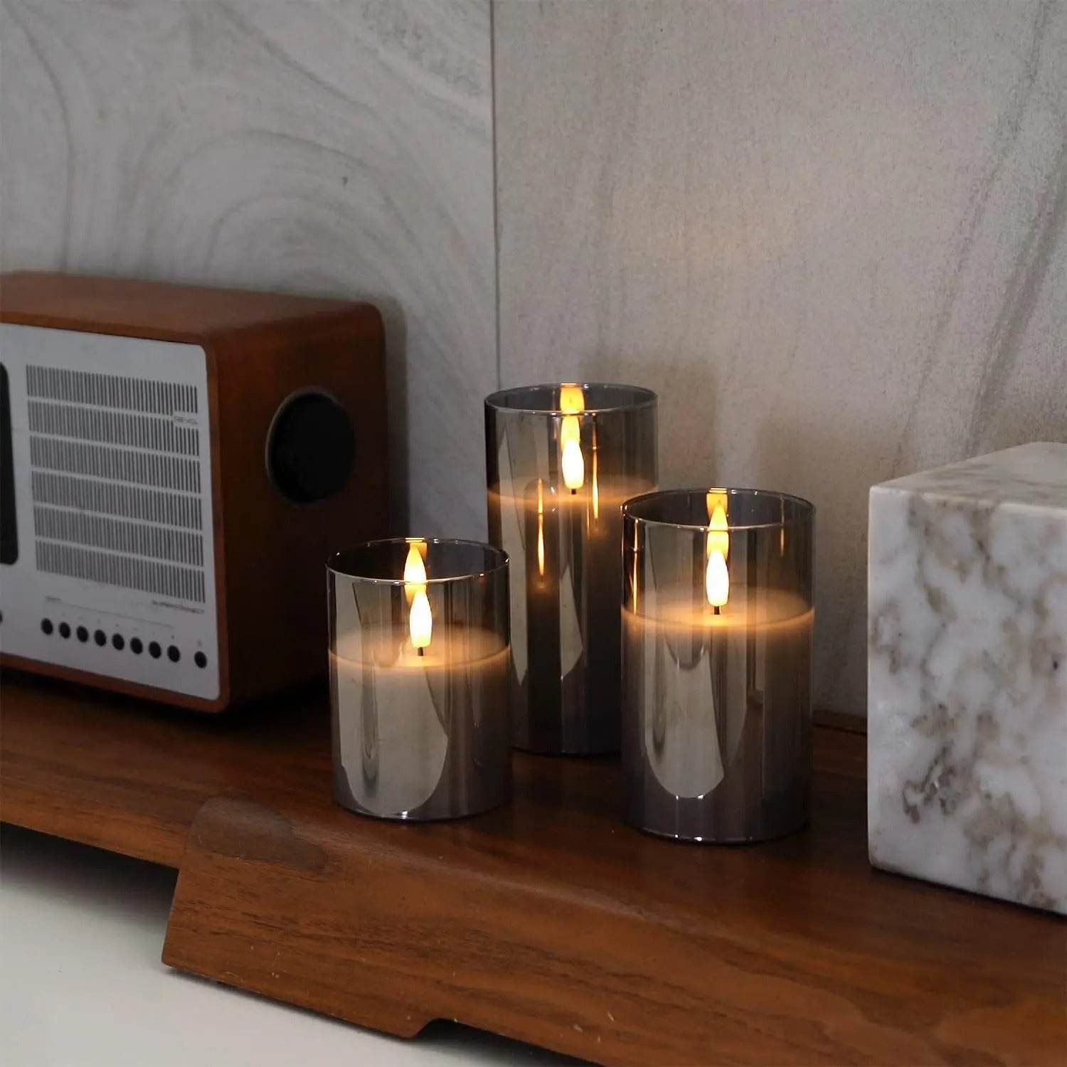 Aurora Glow Flicker Candles with remote - CartRare
