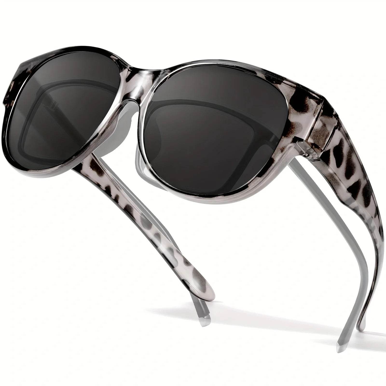 Fit Over Glasses Sunglasses for Women & Men – Oversized Cat Eye Polarized Shades, 100% UV400 Protection - CartRare