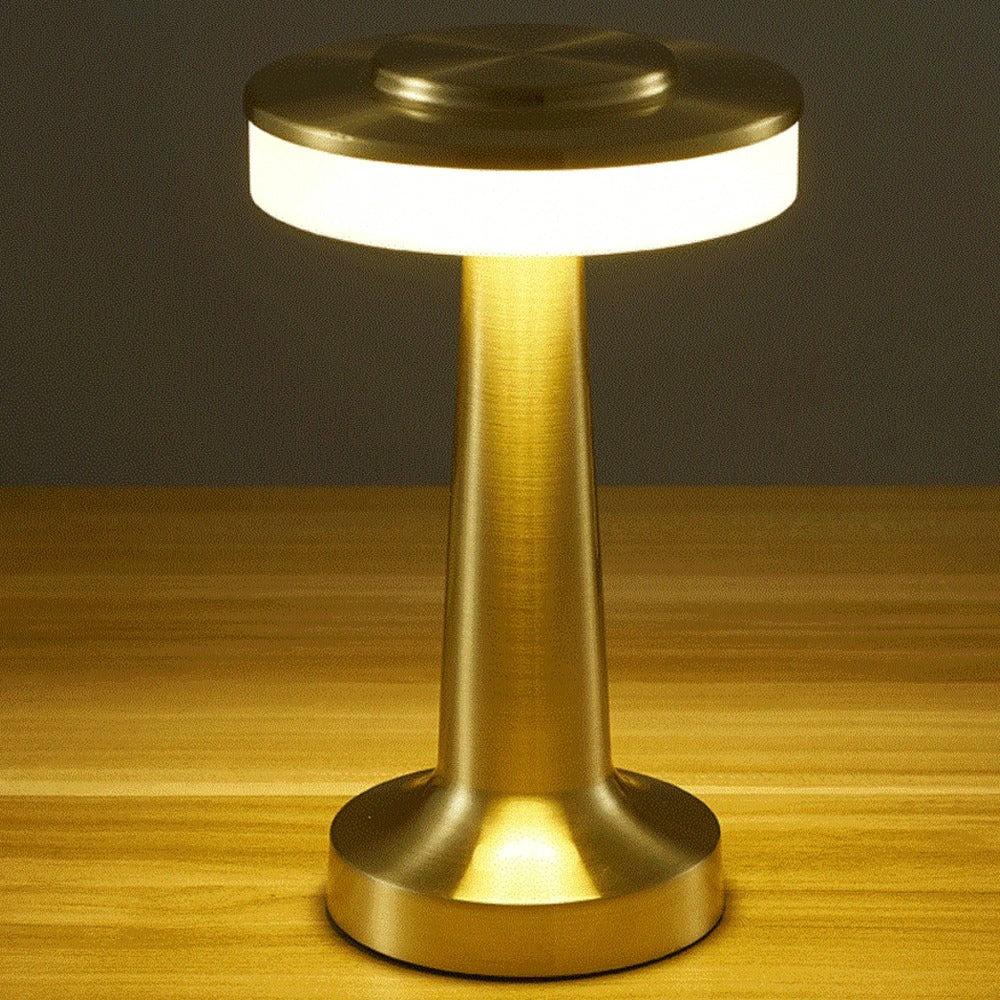Retro USB Rechargeable LED Table Lamp – Dimmable Night Light for Bedroom, Bar, or Camping – Vintage Ambient Lighting - CartRare