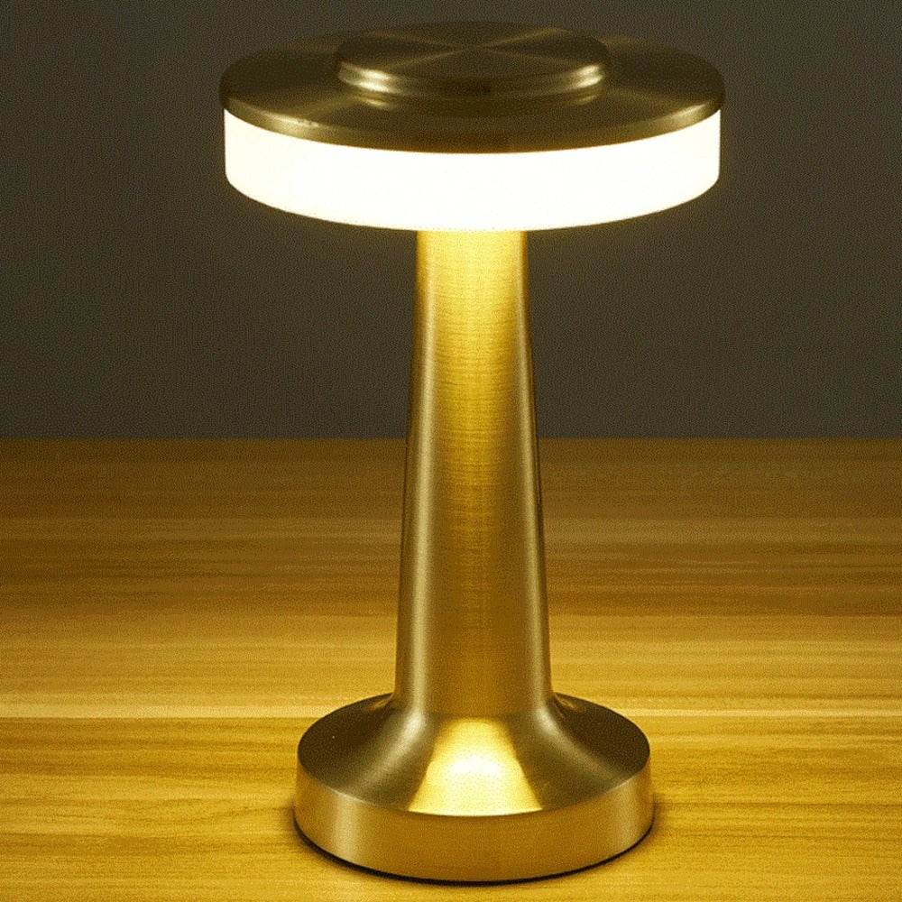Retro USB Rechargeable LED Table Lamp – Dimmable Night Light for Bedroom, Bar, or Camping – Vintage Ambient Lighting - CartRare